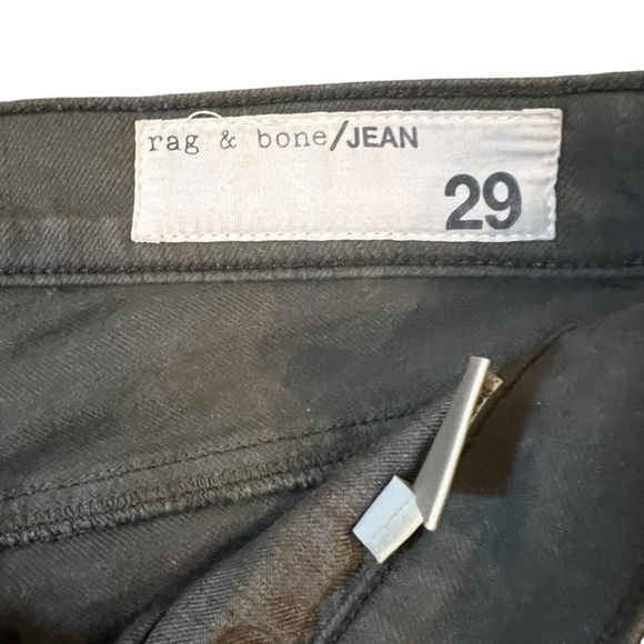 Rag & Bone Skinny Straight Leg Jeans Mid Rise Army Green Women's 29 Grunge - Picture 6 of 7